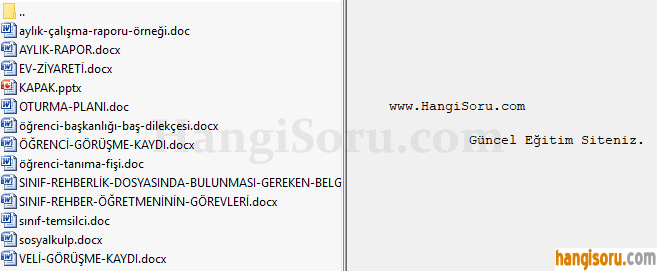 Sinif Rehberlik Dosyasinda Bulunmasi Gerekenler 2018 2019